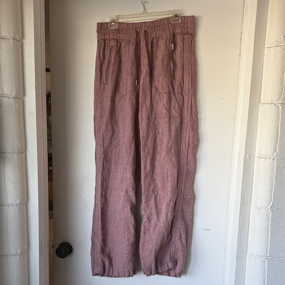 Athleta Women's Linen Trousers - Mauve